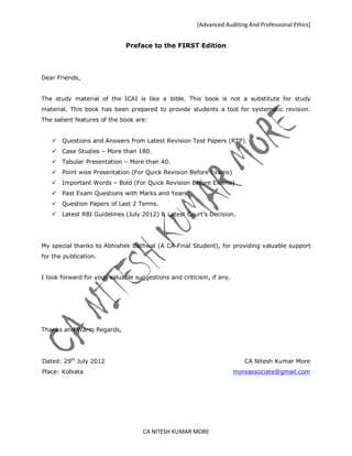 Ca final advanced auditing and professional ethics 2 | PDF