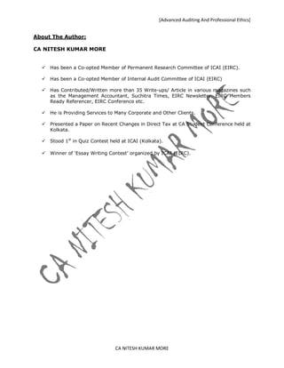 Ca final advanced auditing and professional ethics 2 | PDF