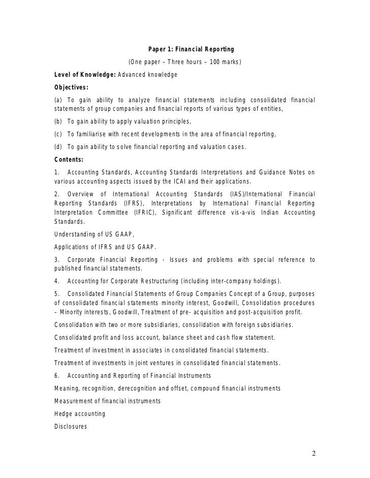 Ca final syllabus