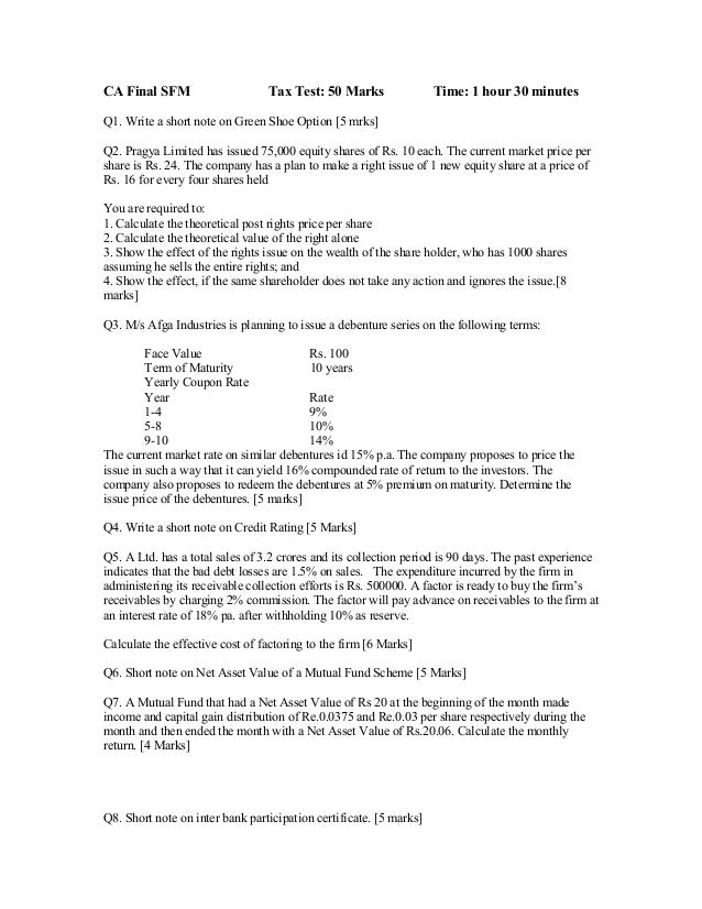 Ca final forex notes