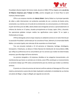 INFORME N°1 - CASO VTR