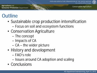 Conservation Agriculture the base for a sustainable intensification of ...