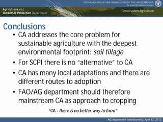 Conservation Agriculture the base for a sustainable intensification of ...