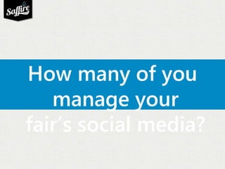 How many of you 
manage your 
fair’s social media? 
 