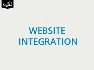 WEBSITE 
INTEGRATION 
 