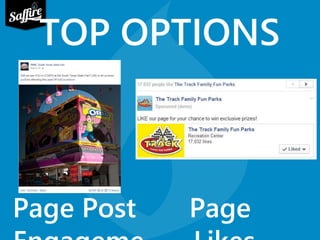 TOP OPTIONS 
Page Post 
Engageme 
Page 
Likes 
 