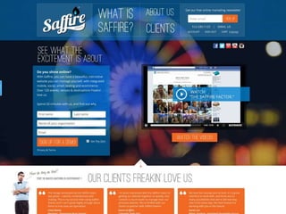 Over 120 Events, Venues & Destinations trust 
Saffire! 
 