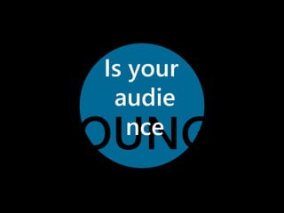 Is your 
audie 
nce 
YOUNG? 
 