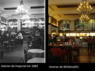 Interior do Imperial em 1982Interior do McDonald’s