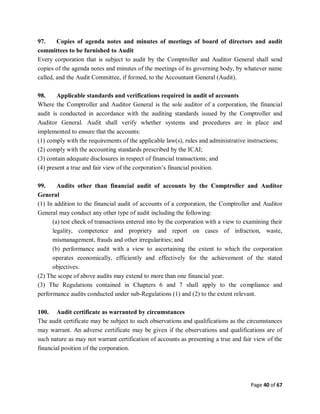 CAG REGULATIONS ON AUDIT AND ACCOUNTS | PDF