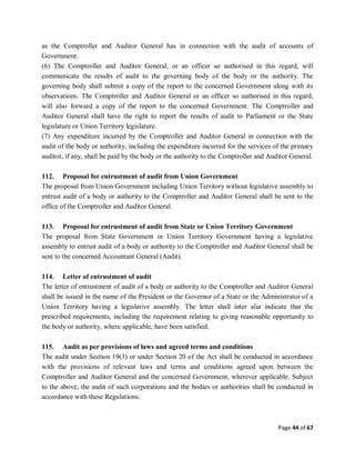 CAG REGULATIONS ON AUDIT AND ACCOUNTS | PDF
