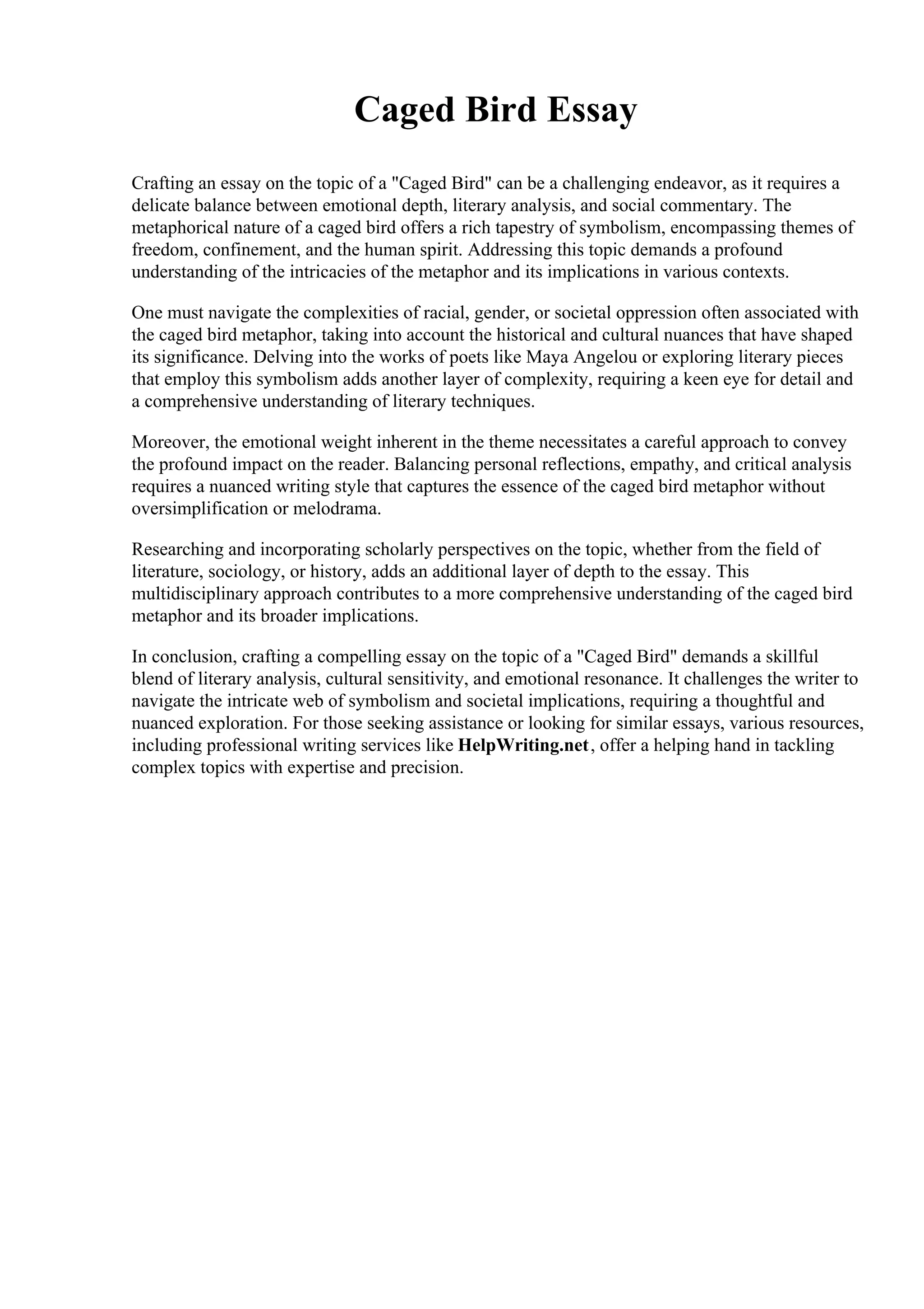 Caged Bird Essay pdf caged-bird-essay-pdf