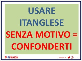 Seguimi su 25
USARE
ITANGLESE
SENZA MOTIVO =
CONFONDERTI
 