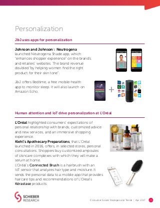 Consumer Goods Strategies and Trends | Apr. 2017 29
Johnson and Johnson’s Neutrogena
launched Neutrogena Shade app, which
...