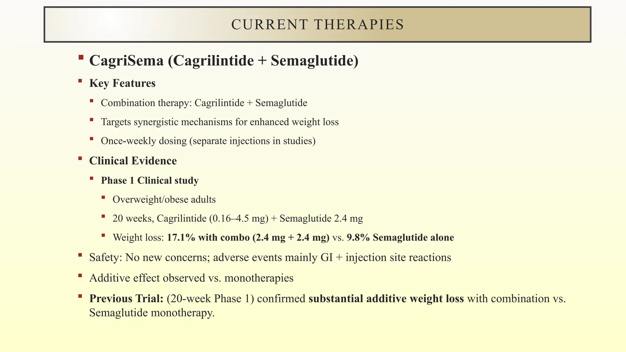 sema + cagrilintide blend for weight loss CagriSema- SEMAGLUTIDE IN ADULTS WITH OVERWEIGHT OR OBESITY AND TYPE 2  DIABETES MELLITUS.pptx