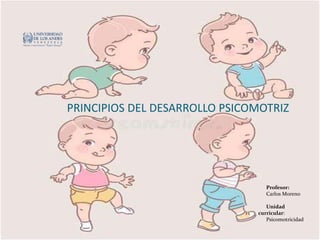 PRINCIPIOS DEL DESARROLLO PSICOMOTRIZ
Profesor:
Carlos Moreno
Unidad
curricular:
Psicomotricidad
 