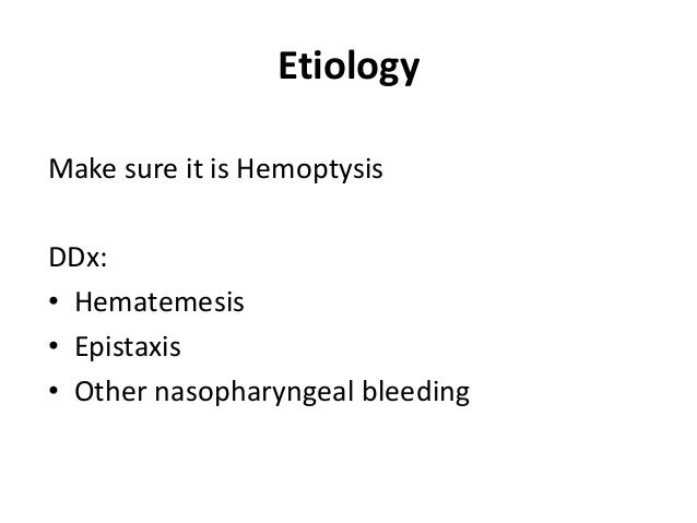 Imaging in haemoptysis