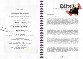 Edito
                                                              Charlotte Tortora, Planning Stratégique
                 BIG DATA                                               Bernard Sananès, Président
      Nécessaire mais pas suffisant

        CONSOMMATION COLLABORATIVE
            J’ai, tu as, il a,                Matière à penser
    nous partageons, vous partagez...
                                              A l’aube de l’année 2013, nous avons souhaité partager avec vous quelques
                                              enseignements sur la façon dont évolue la société française. Pour cela, nous
              BIEN VIEILLIR                   avons laissé libre cours à nos experts, qui ont pour mission de recueillir et
          Moi, vieux ? Jamais !               d’analyser le point de vue des Français, jour après jour. Chacun dans son
                                              style a noté ses réflexions, surligné les éléments importants, mis en avant les
            DEVOIRS À L’ÉCOLE                 données clés et sollicité la contribution de témoins de notre époque. Au final,
          L’impossible mesure ?               dix thématiques sont décryptées et compilées dans ce Cahier CSA, qui se
                                              donne pour objectif d’inspirer matière à penser (« food for thoughts » comme
                                              diraient les anglo-saxons).
          NI URBAINS, NI RURAUX
          Mais 1 Français sur 4               Dans un contexte d’enlisement dans la crise de plus en plus anxiogène,
                                              et dont personne n’entrevoit l’issue, les enquêtes que nous réalisons au
               MULTITASKING                   quotidien mettent en évidence des attentes croissantes, en apparence
    Plus vite, plus haut, plus fort ?         contradictoires : on veut être reconnu individuellement et faire partie d’une
                                              grande communauté, on exige de payer moins pour avoir plus, on aimerait
                                              ne vivre ni en ville ni à la campagne, on réclame plus de technologie et plus
               VIE AU TRAVAIL                 d’humain ! Et, ultime symbole de notre époque, on rêve simultanément
Des efforts, mais pas à n’importe quel prix   d’accélérer et de ralentir.

               CROWDFUNDING                   Les réponses à ces paradoxes ne seront plus binaires, nous sommes
        Quand la foule (s’)investit           définitivement entrés dans l’ère de la complexité. Et les entreprises qui tirent
                                              leur épingle du jeu offrent bien plus que des réponses conjoncturelles à la
                                              récession, elles sont en train d’inventer de nouveaux modèles de société  :
               ATTRACTIVITÉ
                                              nouveaux choix de consommation, nouveaux modes de financements,
  L’herbe est-elle plus verte ailleurs ?      nouvelles relations au travail, à l’habitat, entre les différentes générations…

            LA MAGIE DU CHIFFRE               Dans ce contexte, jamais les systèmes de gestion des données n’auront été
       Que j’aime à faire connaître           si performants pour analyser les comportements : moteurs de recherche,
             ce nombre utile...               open source, big data… la puissance des chiffres se démultiplie à l’infini. Et
                                              pourtant, chaque chiffre ne vaut que par la valeur de l’interprétation humaine
                                              qui l’accompagne, c’est l’art subtil du métier des Etudes, que nous avons
                                              tenté de transmettre au fil des pages qui suivent.




                      2                                                             3
 