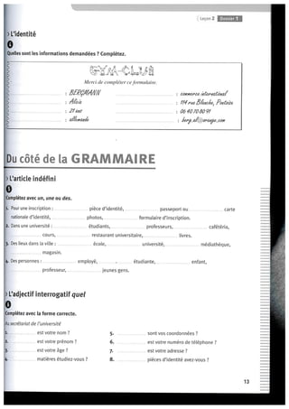 Cahier d'activités - Dossier 0 e 1 (A1)