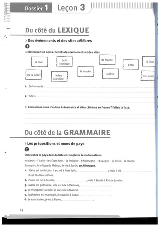 Cahier d'activités - Dossier 0 e 1 (A1)