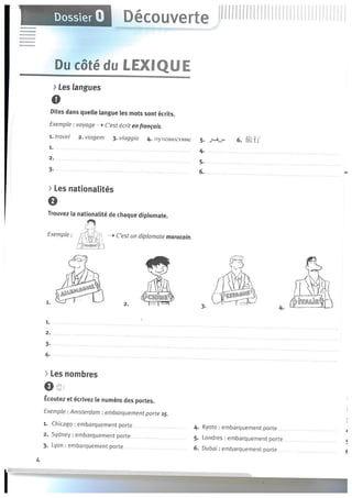 Cahier d'activités - Dossier 0 e 1 (A1)