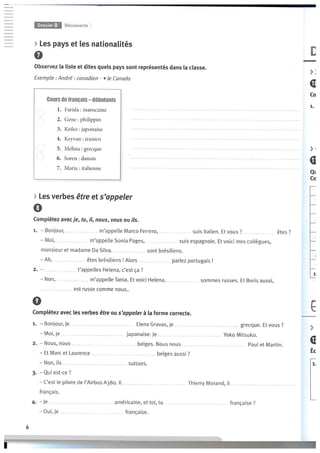 Cahier d'activités - Dossier 0 e 1 (A1)