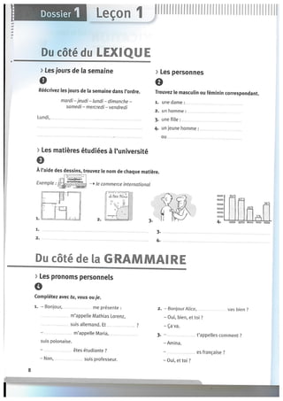 Cahier d'activités - Dossier 0 e 1 (A1)