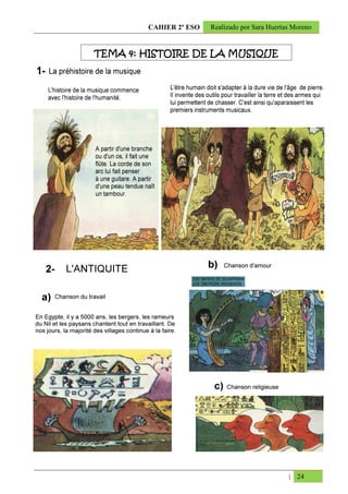 CAHIER 2º ESO   Realizado por Sara Huertas Moreno


TEMA 4: HISTOIRE DE LA MUSIQUE




                                                 | 24
 
