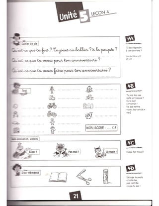 Cahier dactivites Alex et Zoé 1