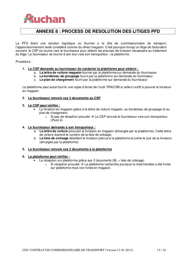 lettre litige transporteur