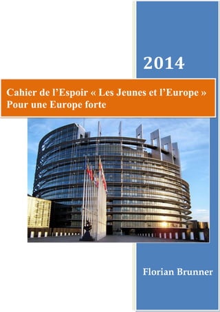 2014
Florian Brunner
Cahier de l’Espoir « Les Jeunes et l’Europe »
Pour une Europe forte
 