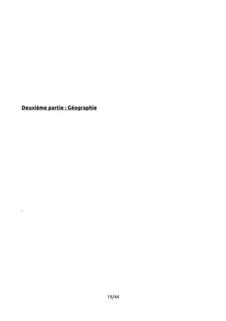 Deuxième partie : Géographie 
19/44 
 