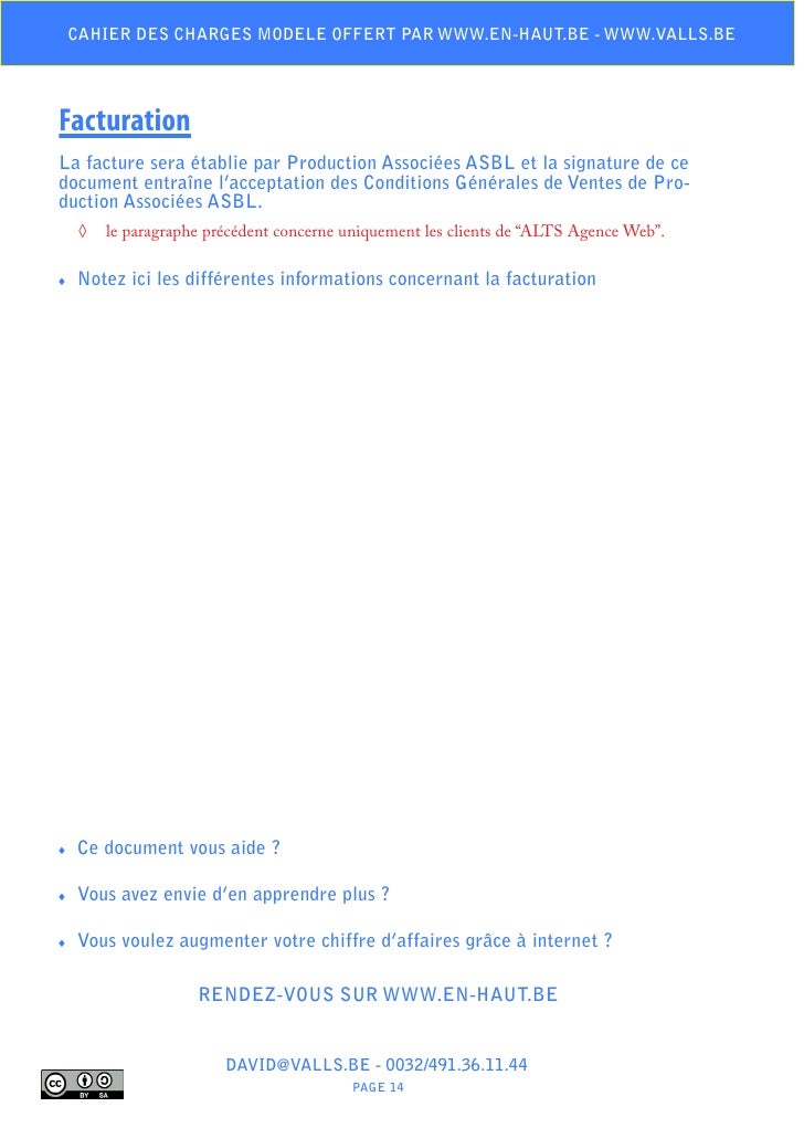 Cahier Des Charges Modele Gratuit Preparez Votre Projet Web