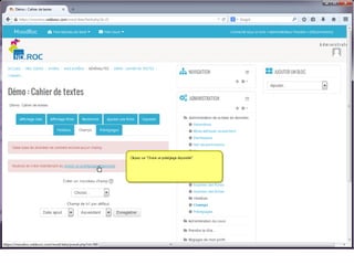 Création d'un cahier de textes dans Moodle