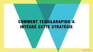 COMMENT TEQUILARAPIDO A
INTÉGRÉ CETTE STRATÉGIE
 