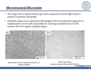 MATERIAL CHARACTERIZATION AND TESTING Chapter 02 : Optical Microscopy | PDF