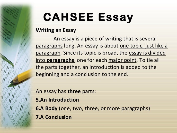 Cahsee english essay topics
