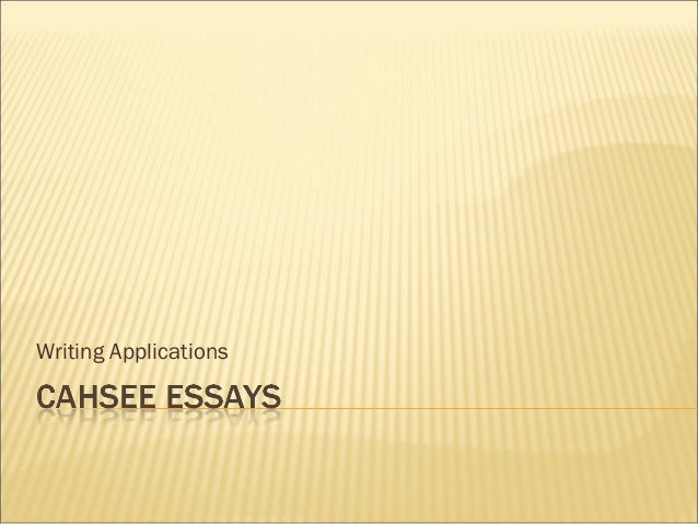 Cahsee essays 07 image
