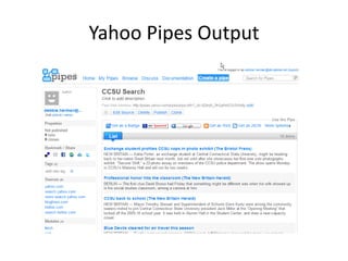 Yahoo Pipes Output<br />