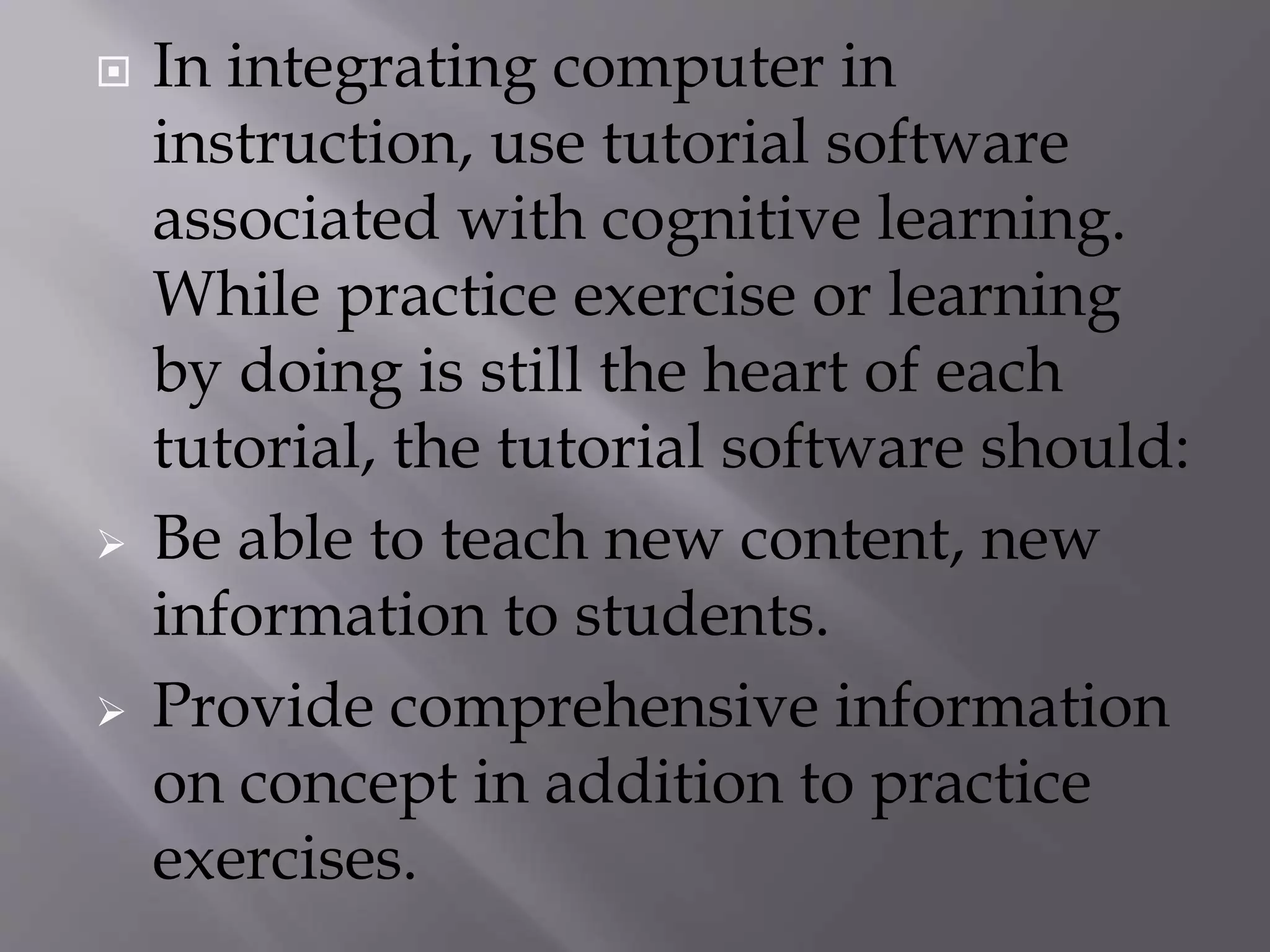 Computer Assisted Instruction | PPTX | Education