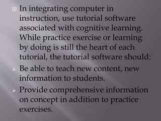 Computer Assisted Instruction | PPTX | Education