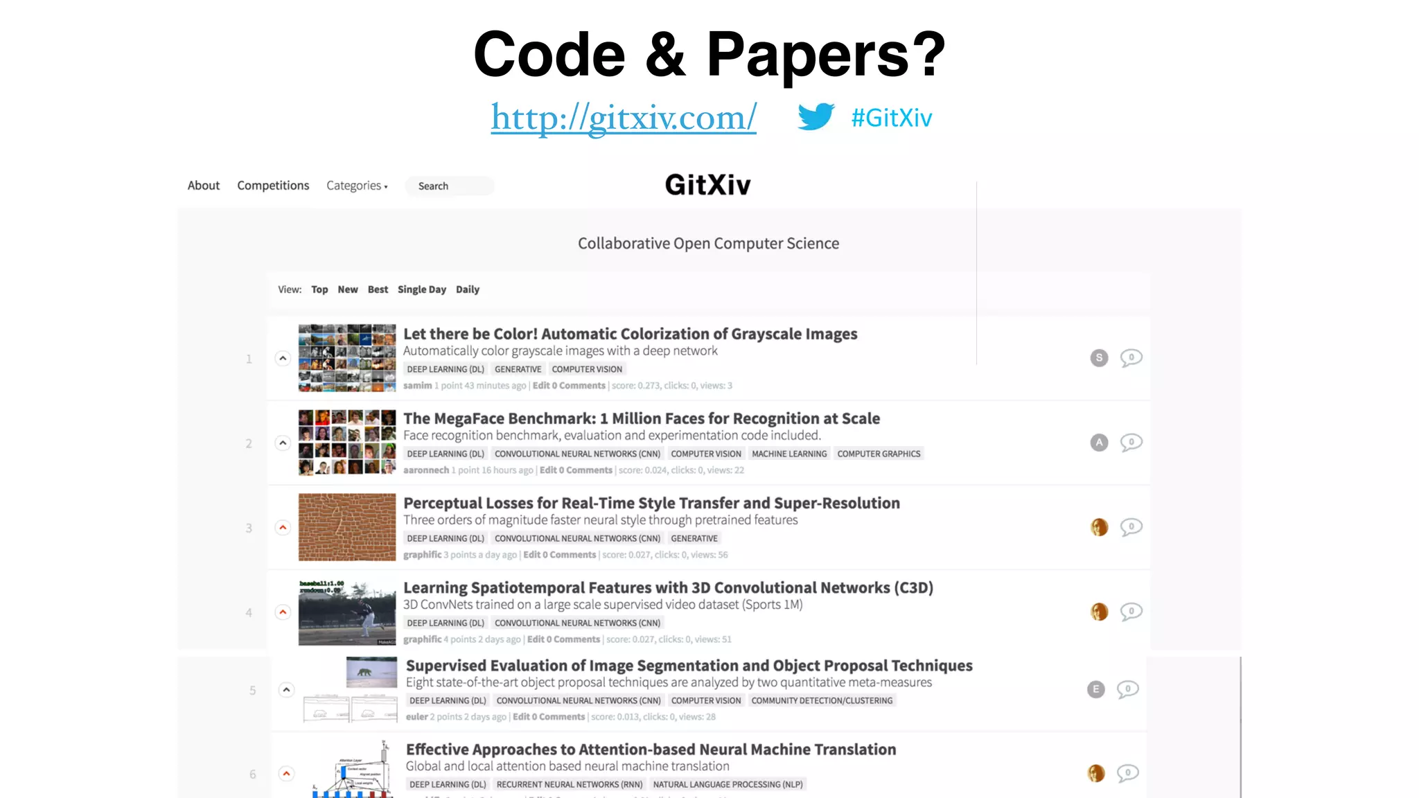 Code & Papers?
http://gitxiv.com/ #GitXiv
 