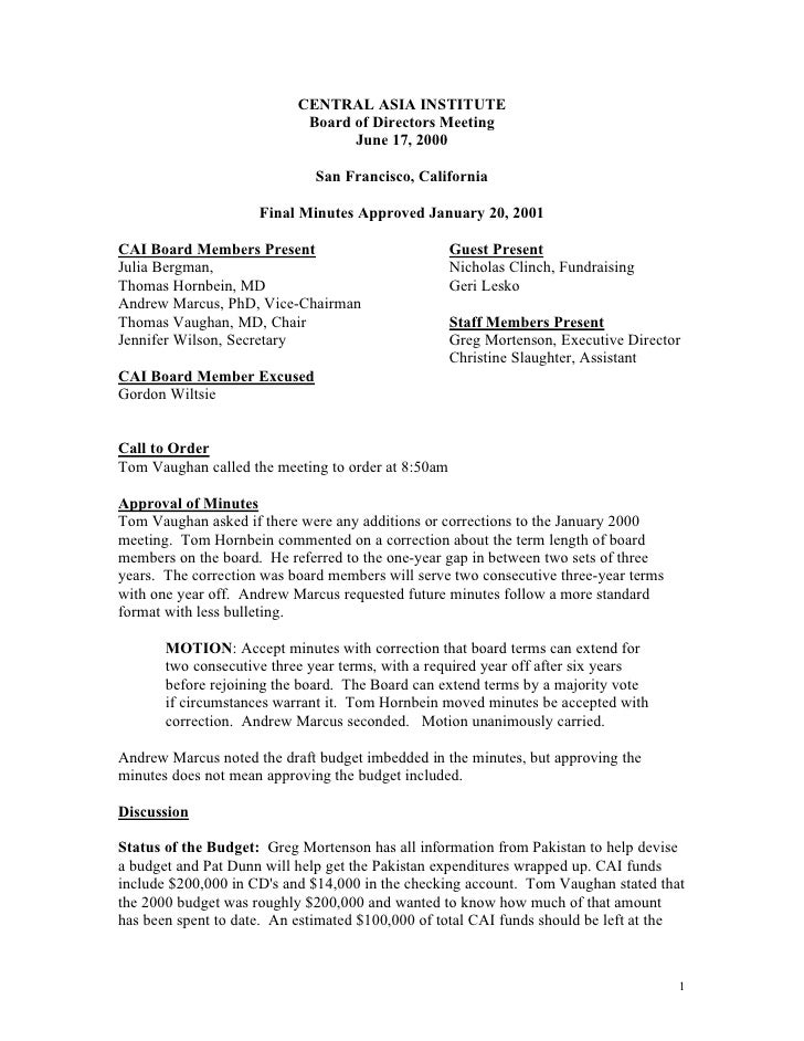 cai board minutes 6 17 00 minuites