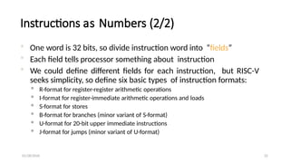 Store Word Risc V Format CA I_Chapter 2 ISA 2 RISC V cô huệ dạy.pptx