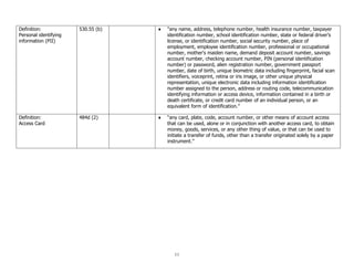 California Identity Theft Matrix | PDF
