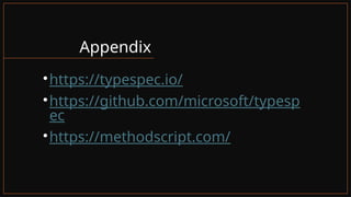 Schema-first API Design Using Typespec - Cailin Smith, Microsoft | PPTX