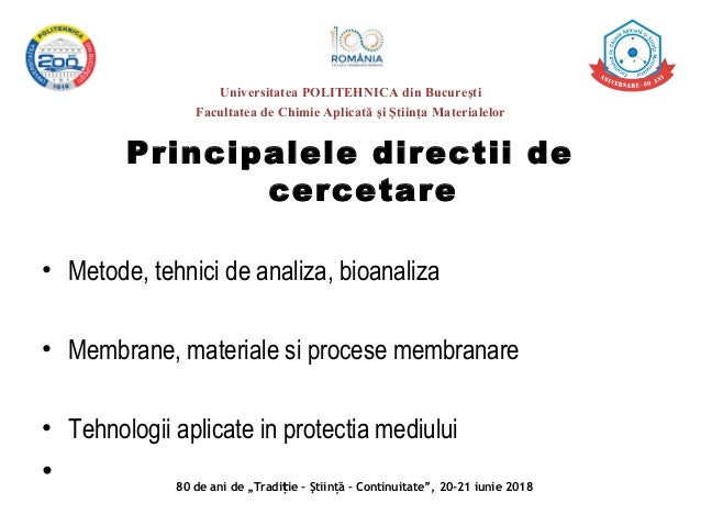 Directii De Cercetare Departamentul De Chimie Analitica Si Ingineri