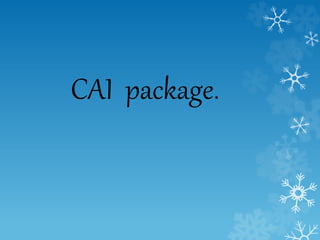 CAI package.
 