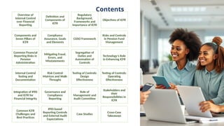 Internal Control Over Financial Reporting ICFR and Compliance Assurance ...