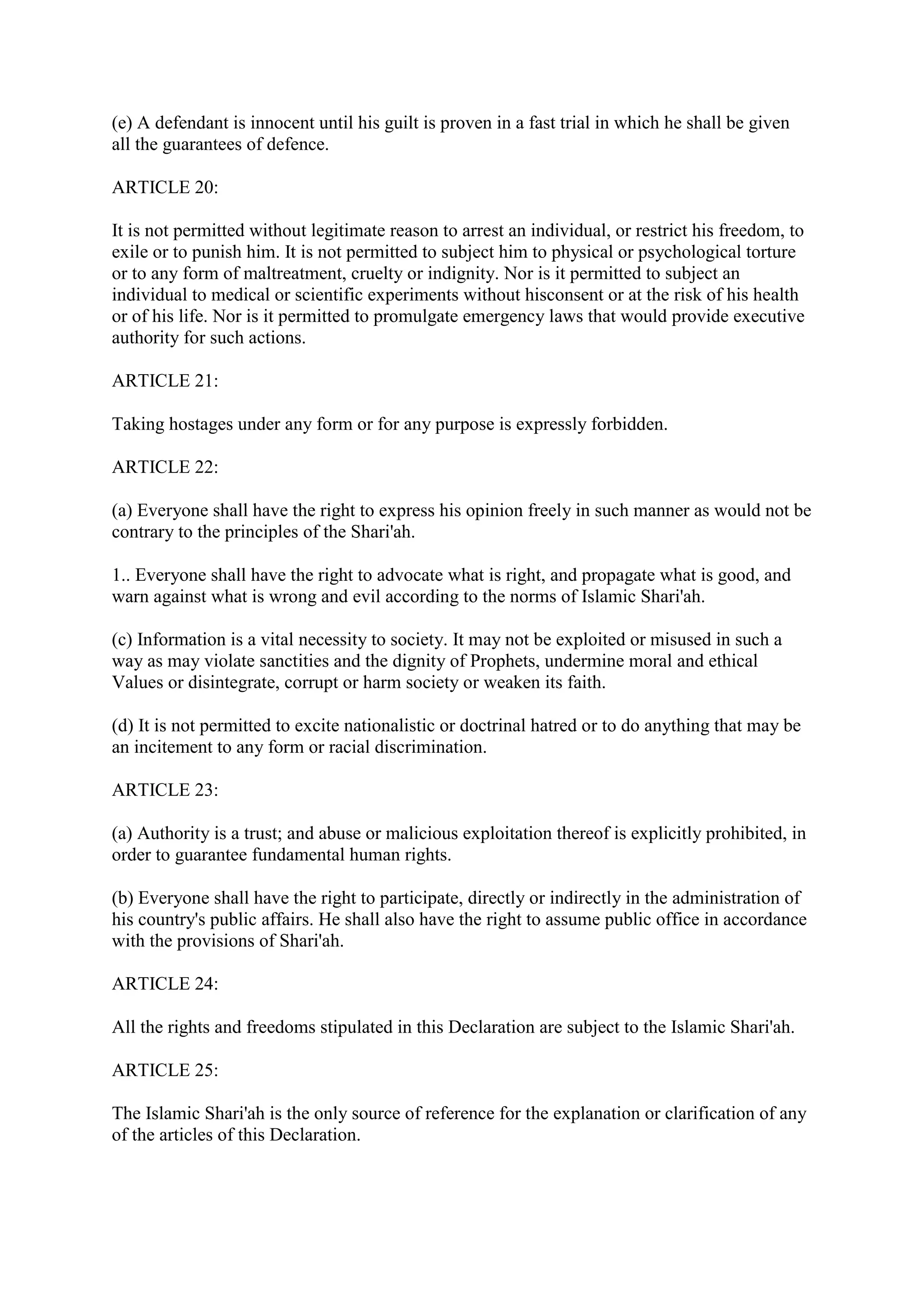 Cairo Declaration 1990 Pdf